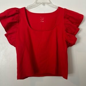 Puff sleeved rep top shirt